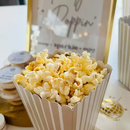 Big Dot of Happiness Tan Stripes - Simple Party Favor Popcorn Treat Boxes - Set of 12 {3}