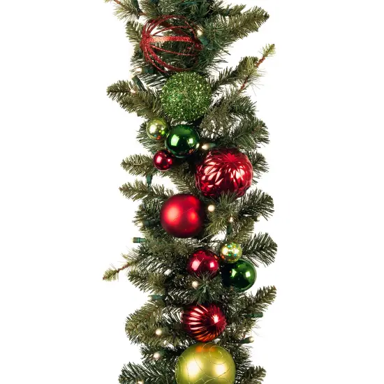 9 ft. Artificial Christmas Garland with Lights - Festive Holiday {1}