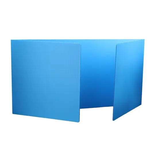 Premium Plastic Study Carrels, Blue, 12" x 48", Pack of 12 {1}