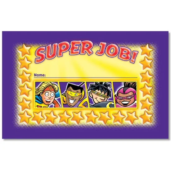 Superheroes Incentive Punch Cards, 36 Per Pack, 6 Packs {2}