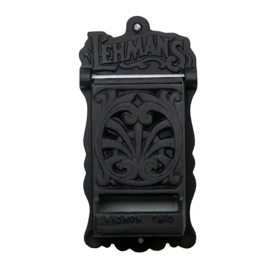 Lehman's Wall Mounted Matchbox Holder, Cast Iron, Vintage Style, Handy Dispenser for Kitchen Match Sticks {1}