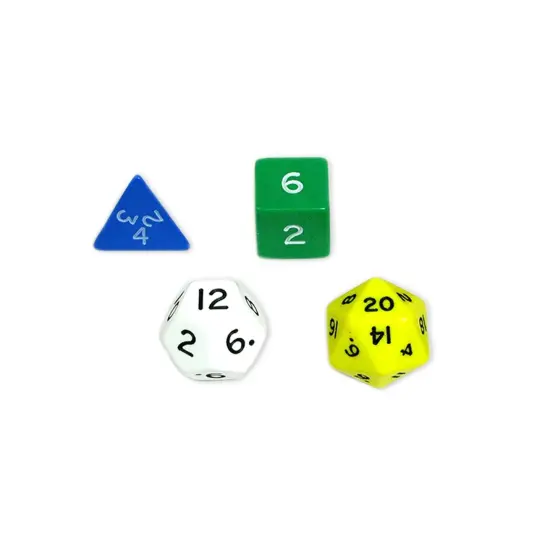 Sampler Set of Opaque Polyhedra Dice, 100 Count {2}