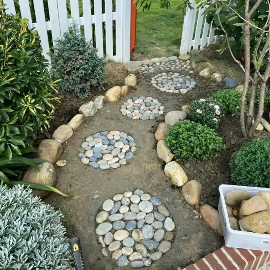 20 Lb Natural Unpolished Bulk Rocks Mexican Beach Pebbles, 2-3 Inch Decorative River Rocks for Landscaping Garden Paving Plant Rocks Crafting Walkways and Outdoor Decorative Stone {7}