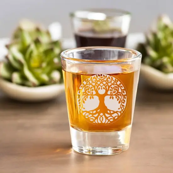 2oz Celtic Tree of Life Shotglass LASER {6}