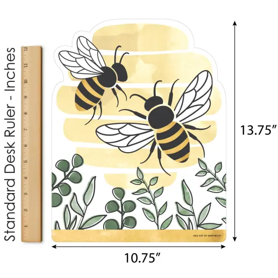 Big Dot of Happiness Little Bumblebee - Outdoor Lawn Sign - Bee Baby Shower or Birthday Party Yard Sign - 1 Piece {6}