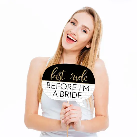 Big Dot of Happiness Funny Nash Bash - Nashville Bachelorette Party Photo Booth Props Kit - 10 Piece {3}