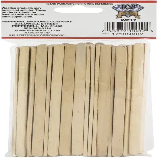 Pepperell Crafts Thin Craft Sticks 75/Pkg-5.75"X0.25" {2}