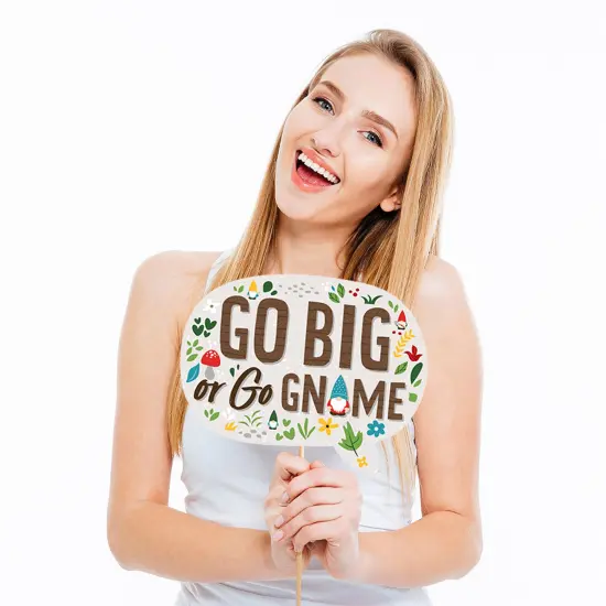 Big Dot of Happiness Garden Gnomes - Forest Gnome Party Photo Booth Props Kit - 20 Count {4}