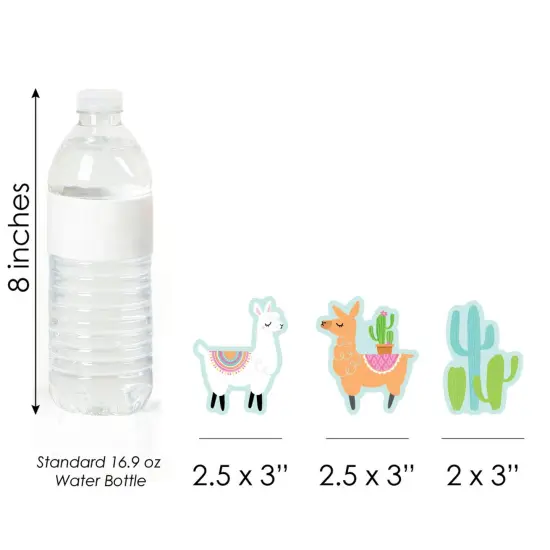 Big Dot of Happiness Whole Llama Fun - DIY Shaped Llama Fiesta Baby Shower or Birthday Party Cut-Outs - 24 Count {4}