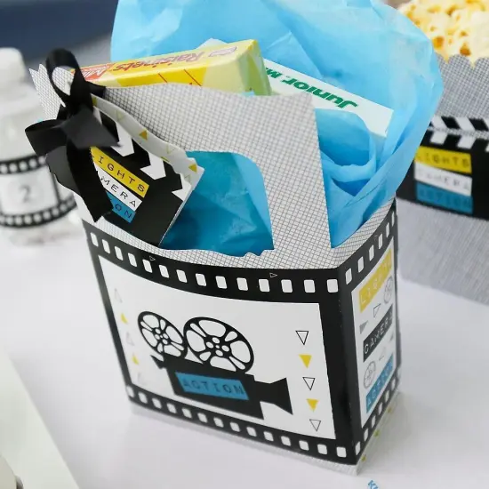 Big Dot of Happiness Movie - Hollywood Party Favor Boxes - Set of 12 {7}