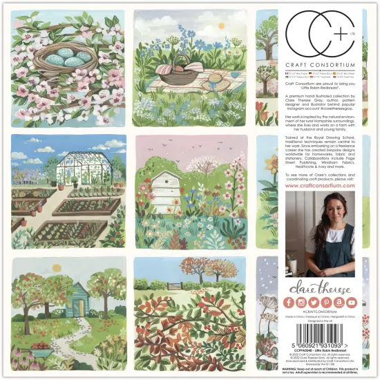 Craft Consortium Double-Sided Paper Pad 12"X12" 40/Pkg-Little Robin Redbreast {2}