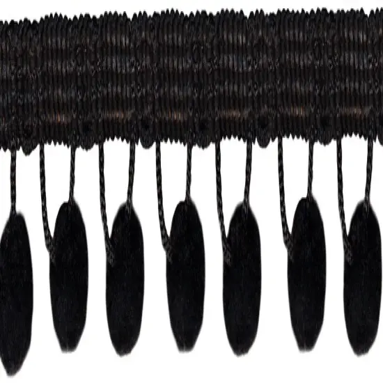 Multipack of 5 - Simplicity Ball Fringe 1-1/8"X12yd-Black {3}