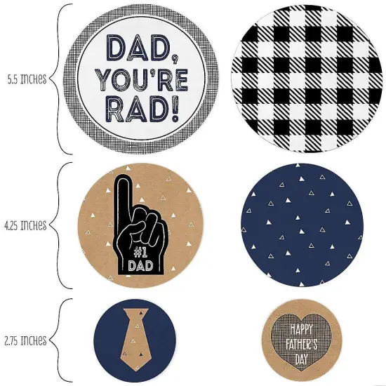 Big Dot of Happiness My Dad is Rad - Father's Day Party Giant Circle Confetti - Party Decorations - Large Confetti 27 Count {3}