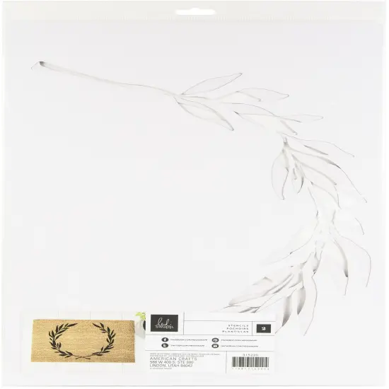 Heidi Swapp DIY Doormats Stencil-Wreath Leaves {1}