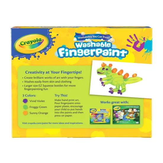 Crayola Washable Finger Paint 8oz 3/Pkg-Secondary {3}