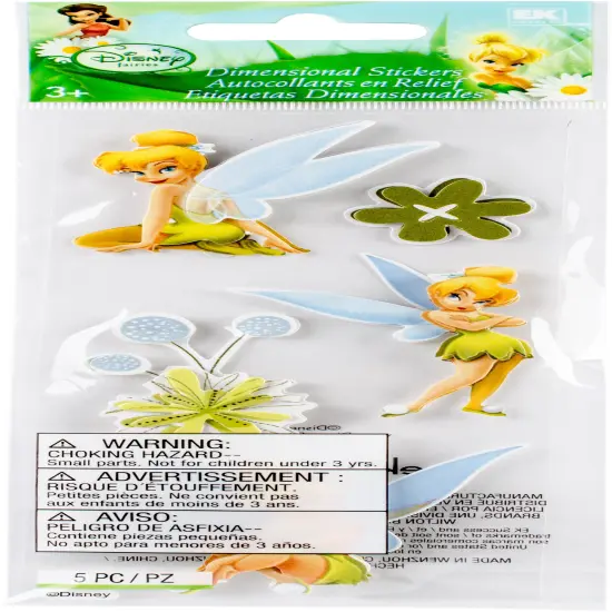 EK Success Disney Dimensional Stickers - Tinker Bell, 5pcs {1}
