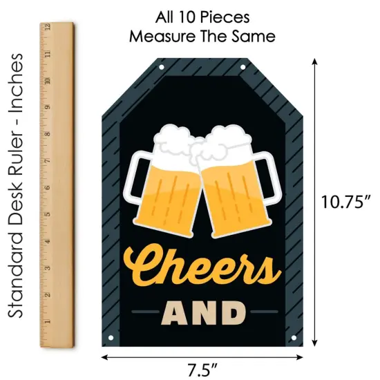 Big Dot of Happiness Cheers and Beers Happy Birthday - Hanging Vertical Paper Door Banners - Birthday Party Wall Decoration Kit - Indoor Door Decor {7}