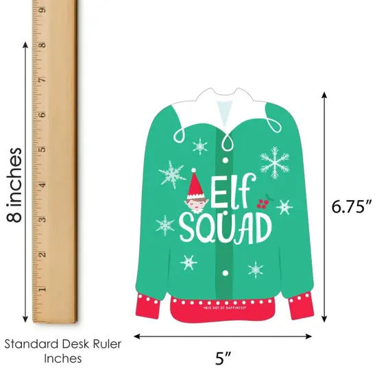 Big Dot of Happiness Elf Squad - Bingo Cards and Markers - Kids Elf Christmas and Birthday Party Shaped Bingo Game - Set of 18 {6}