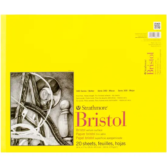 Strathmore Bristol Vellum Paper Pad 14"X17"-20 Sheets {1}