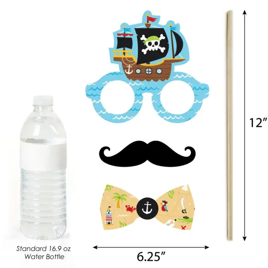 Big Dot of Happiness Pirate Ship Adventures - Skull Birthday Party Photo Booth Props Kit - 20 Count {6}
