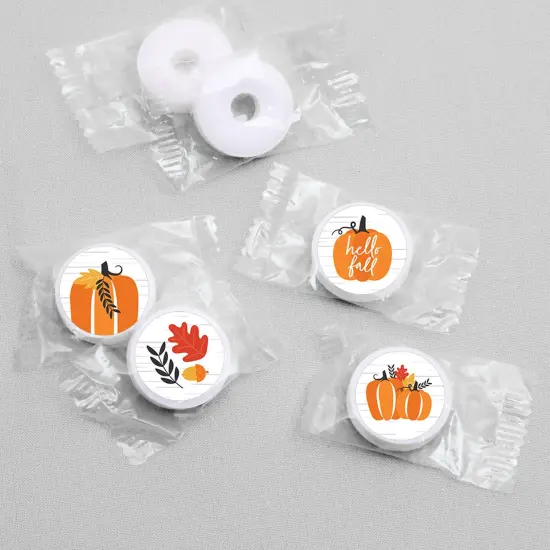 Big Dot of Happiness Fall Pumpkin - Halloween or Thanksgiving Party Round Candy Sticker Favors - Labels Fits Hershey&rsquo;s Kisses (1 sheet of 108) {4}