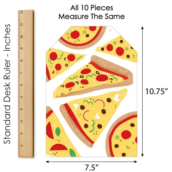 Big Dot of Happiness Pizza Party Time - Hanging Vertical Paper Door Banners - Baby Shower or Birthday Party Wall Decoration Kit - Indoor Door Decor {7}
