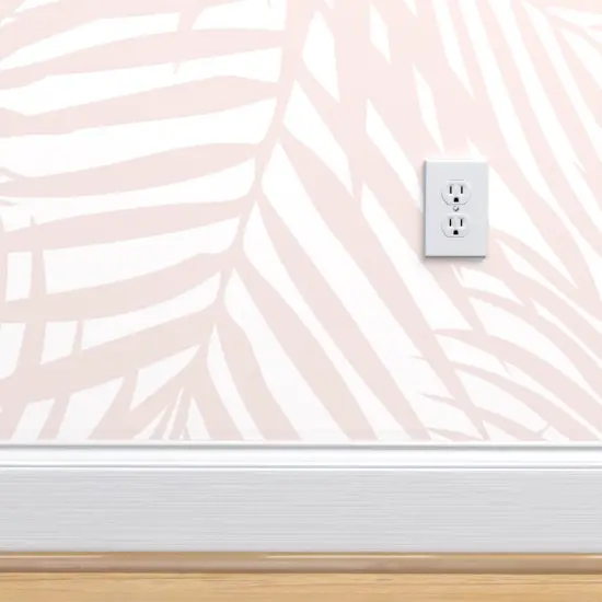 Peel & Stick Wallpaper 2FT Wide Blush Tropical Palm Leaves Botanical Jungle Abstract Bohemian Custom Removable Wallpaper by Spoonflower {4}