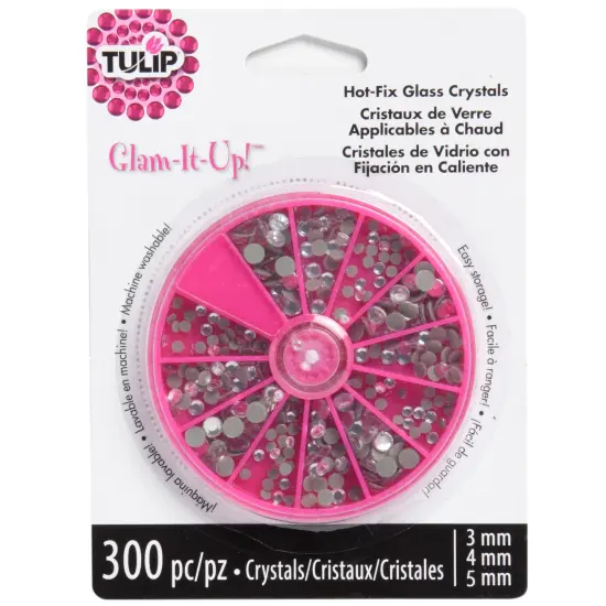 Tulip Glam-It-Up! Iron-On Crystals 300/Pkg-Crystal {1}