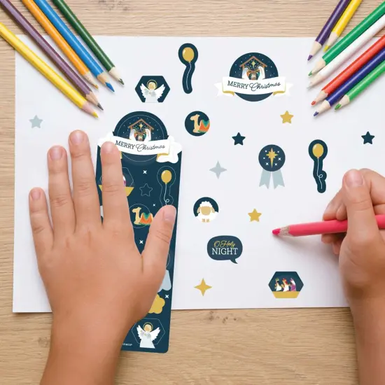 Big Dot of Happiness Holy Nativity - Manger Scene Religious Christmas Favor Kids Stickers - 16 Sheets - 256 Stickers {7}