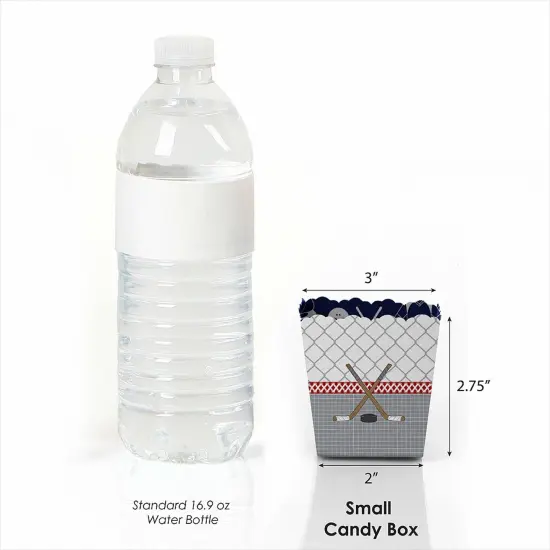 Big Dot of Happiness Shoots and Score - Hockey - Party Mini Favor Boxes - Baby Shower or Birthday Party Treat Candy Boxes - Set of 12 {4}