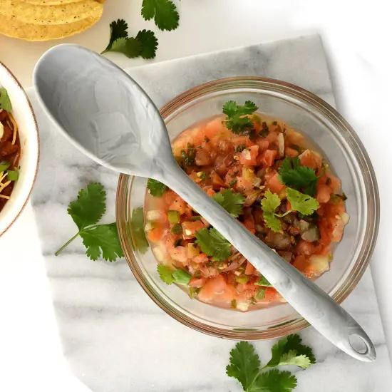 Norpro Silicone Flexible and Durable Gray Marble Spoon 11.25 inch {6}