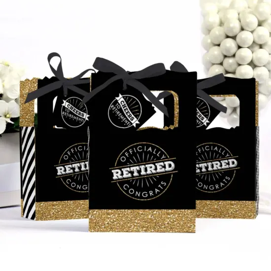 Big Dot of Happiness Happy Retirement - Retirement Party Favor Boxes - Set of 12 {4}