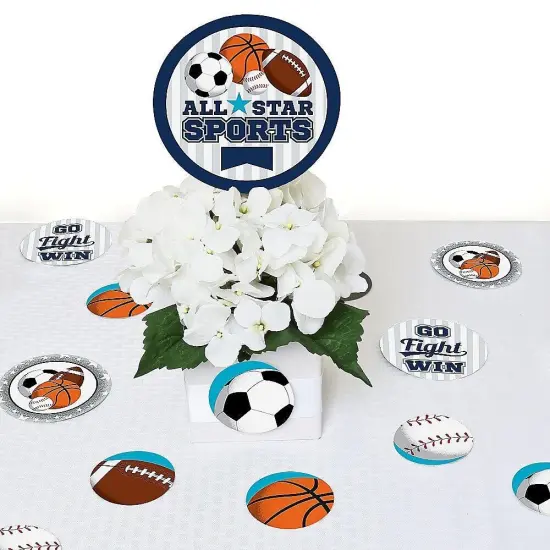 Big Dot of Happiness Go, Fight, Win - Sports - Baby Shower or Birthday Party Giant Circle Confetti - Party Decorations - Large Confetti 27 Count {7}