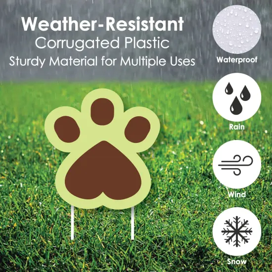 Big Dot of Happiness Baby Boy Teddy Bear - Yard Sign & Outdoor Lawn Decorations - Baby Shower Yard Signs - Set of 8 {4}