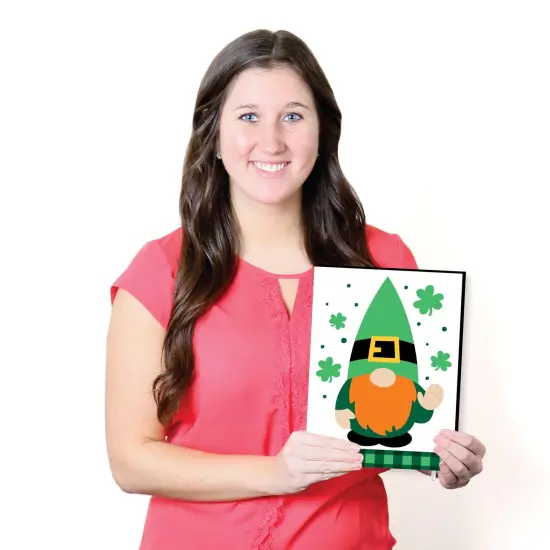 Big Dot of Happiness Irish Gnomes - St. Patrick's Day Wall Art and Holiday Room Decor - 7.5 x 10 inches - Set of 3 Prints {7}
