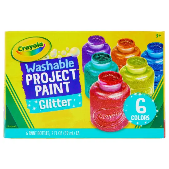 Crayola Washable Kids Paint 2oz 6/Pkg-Glitter {2}