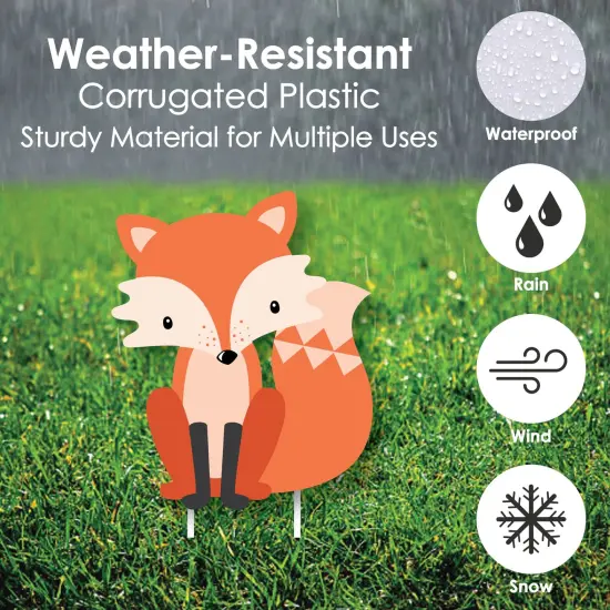 Big Dot of Happiness Fox - Lawn Decorations - Outdoor Baby Shower or Birthday Party Yard Decorations - 10 Piece {6}