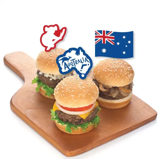 Big Dot of Happiness Australia Day - Dessert Cupcake Toppers - G'Day Mate Aussie Party Clear Treat Picks - Set of 24 {4}