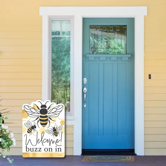 Big Dot of Happiness Little Bumblebee - Party Decorations - Bee Baby Shower or Birthday Party Welcome Yard Sign {6}