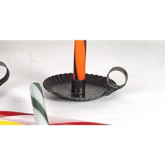 Lehman's Black Tin Candle Holder with Fingerhold for .5 inch Taper Candlestick {3}