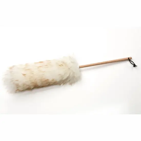 Wool Shop Lambswool Duster, 24 Inches with Wood Handle and Leather Hanger {1}