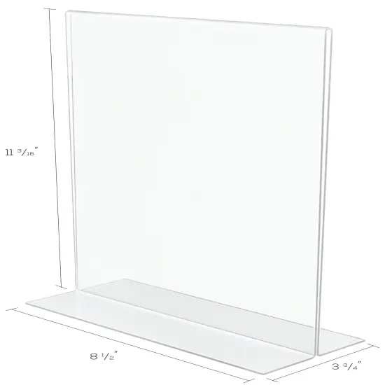 Deflecto Anti-Glare Acrylic Sign Holder 8.5"X11"-Stand-Up Clear Matte {4}