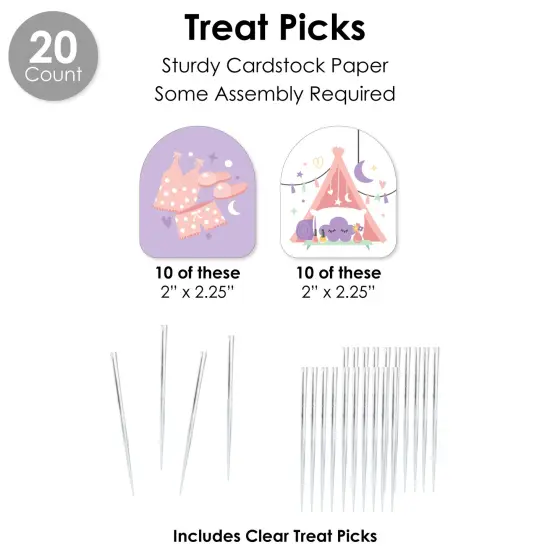 Big Dot of Happiness Pajama Slumber Party - Girls Sleepover Birthday Party Favors and Cupcake Kit - Fabulous Favor Party Pack - 100 Pieces {7}