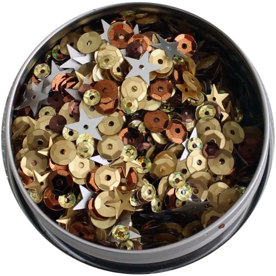 Buttons Galore 28 Lilac Lane Tin W/Sequins 40g-Not So Heavy Metal {2}