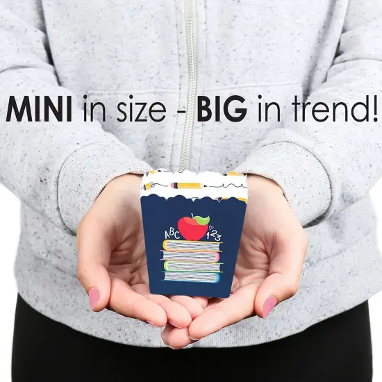 Big Dot of Happiness Back to School - Party Mini Favor Boxes - First Day of School Classroom Decorations and Treat Candy Boxes - Set of 12 {6}