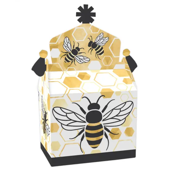 Big Dot of Happiness Little Bumblebee - Treat Box Party Favors - Bee Baby Shower or Birthday Party Goodie Gable Boxes - Set of 12 {1}