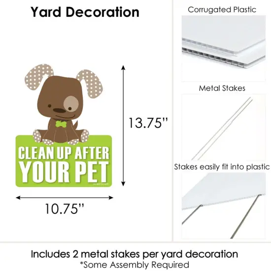 Big Dot of Happiness Clean Up After Your Pet - Outdoor Lawn Sign - No Dog Poop Sign Yard Sign - 1 Piece {7}