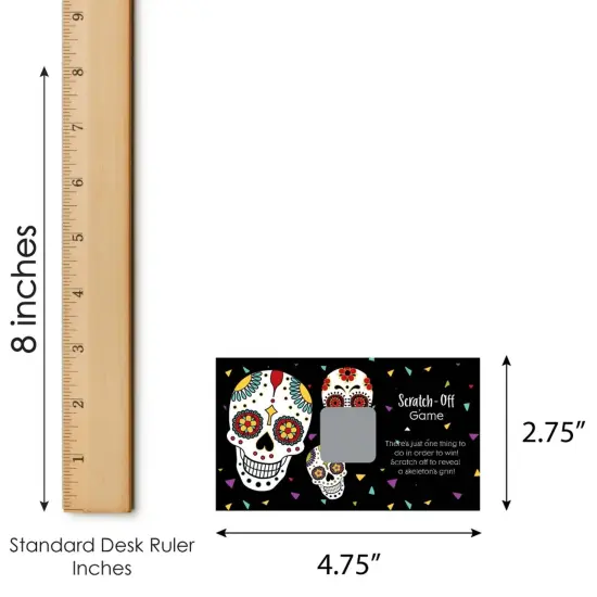 Big Dot of Happiness Day of the Dead - Sugar Skull Party Game Scratch off Card - 22 Count {7}