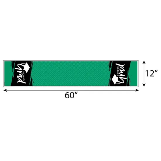 Big Dot of Happiness Green Grad - Best is Yet to Come - Petite Green Graduation Party Paper Table Runner - 12 x 60 inches {4}