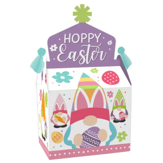 Big Dot of Happiness Easter Gnomes - Treat Box Party Favors - Spring Bunny Party Goodie Gable Boxes - Set of 12 {1}